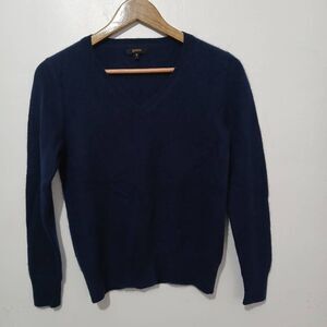 Quince womens small 100% Mongolian cashmere sweater navy blue